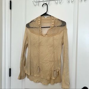 Free People crochet blouse